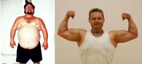 Gastric bypass patient Dino DeVita before and after surgery